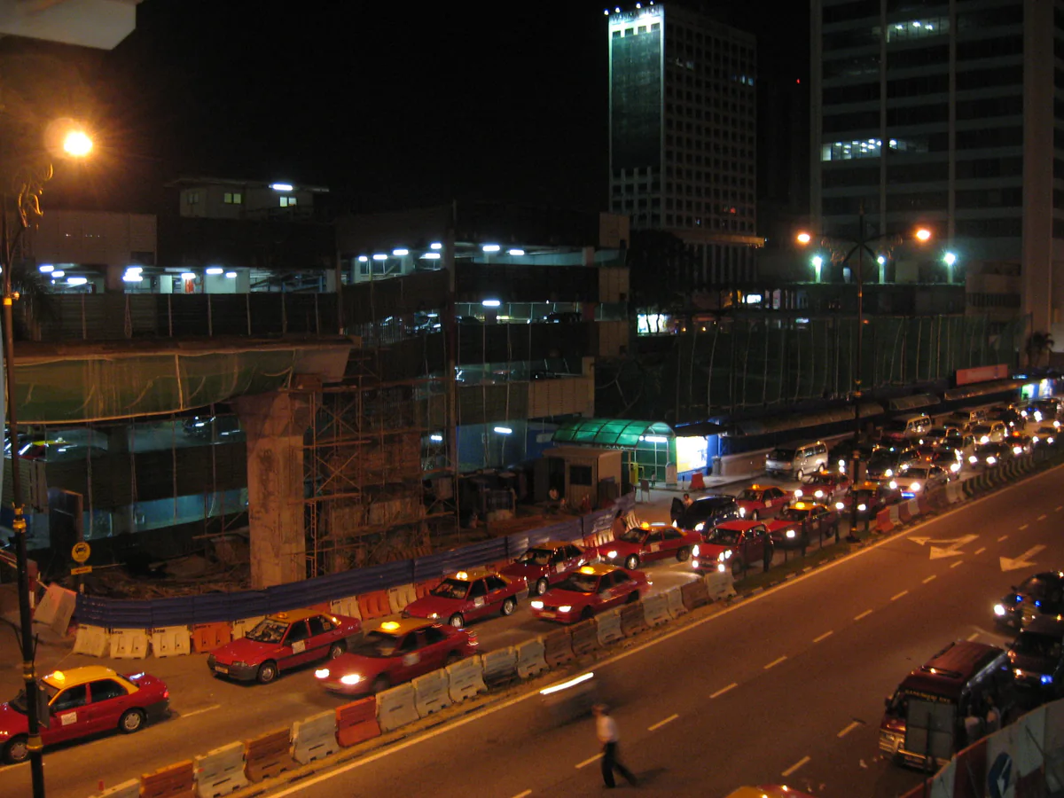 Johor Bahru CIQ building used as an arrival reference